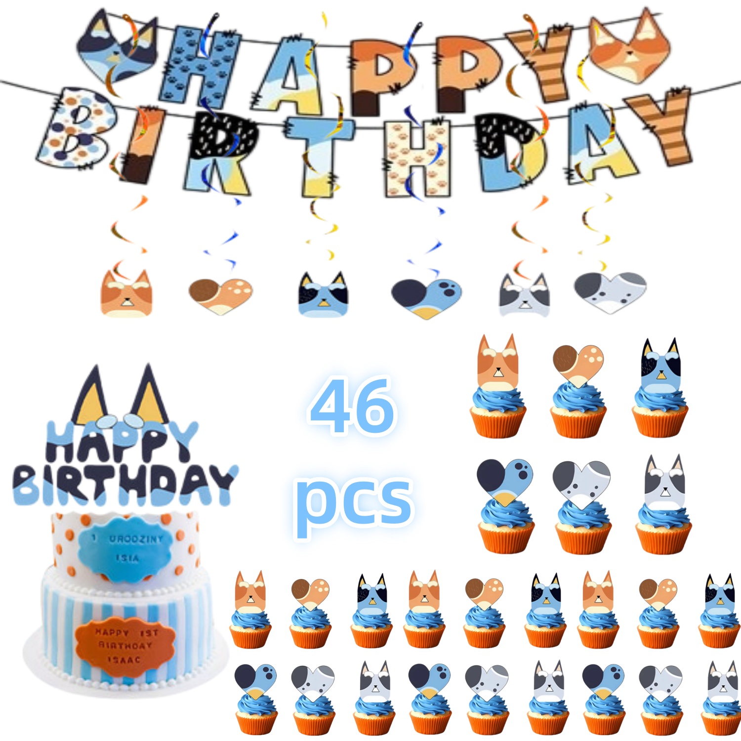 Cartoon Blue Dog Birthday Part - огляд і ціна Pet Supplies Discount