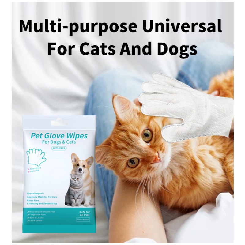 Pet Wipes Gloves No Rinse Cat  - огляд і ціна Pet Supplies Dog Wash