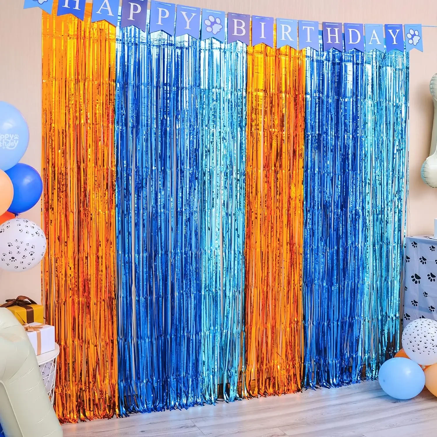 Orange Blue Dog Foil Fringe Cu - огляд і ціна Pet Supplies App