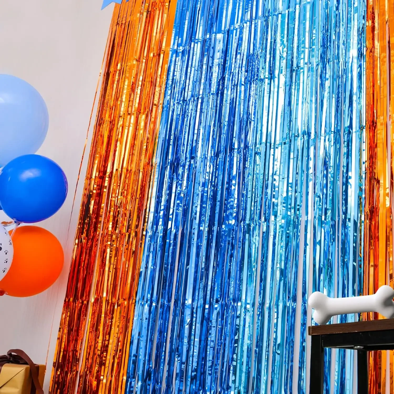 Orange Blue Dog Foil Fringe Cu - огляд і ціна Pet Supplies App