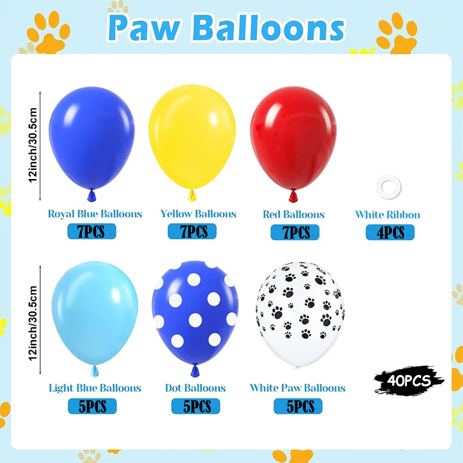 40pcs Paw Blue Yellow Red Late - огляд і ціна Pet Supplies Discount